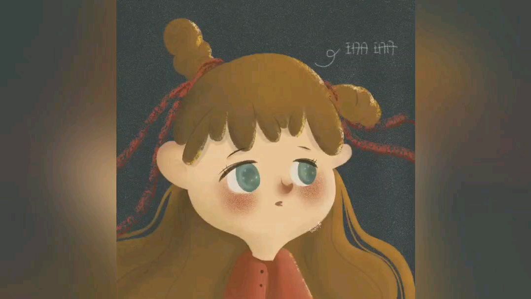 手绘头像-哪吒头小女孩