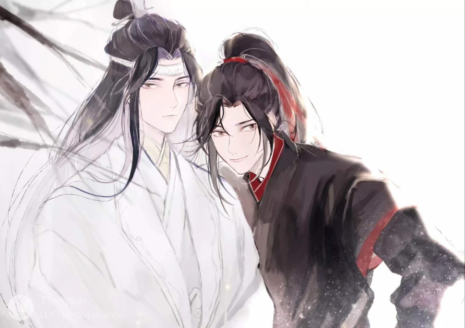 魔道祖师动漫壁纸,我怎么感觉魏无羡比蓝忘机攻呢?