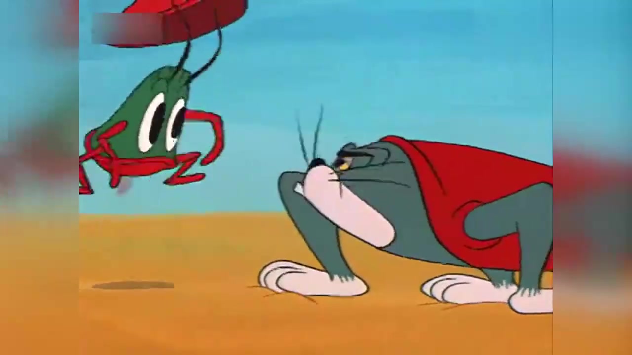 动漫图集:黑猫海边秀肌肉,不料汤姆举重却被夹,还真是搞笑啊!