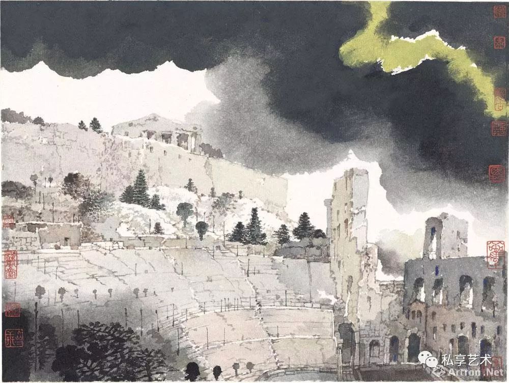 域外写生丨卢禹舜100幅欧洲,亚洲人文风光写生作品精选