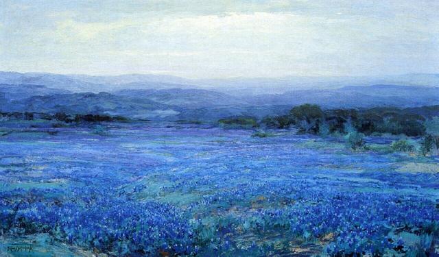 送你一片蓝色花海丨油画艺术家julian onderdonk