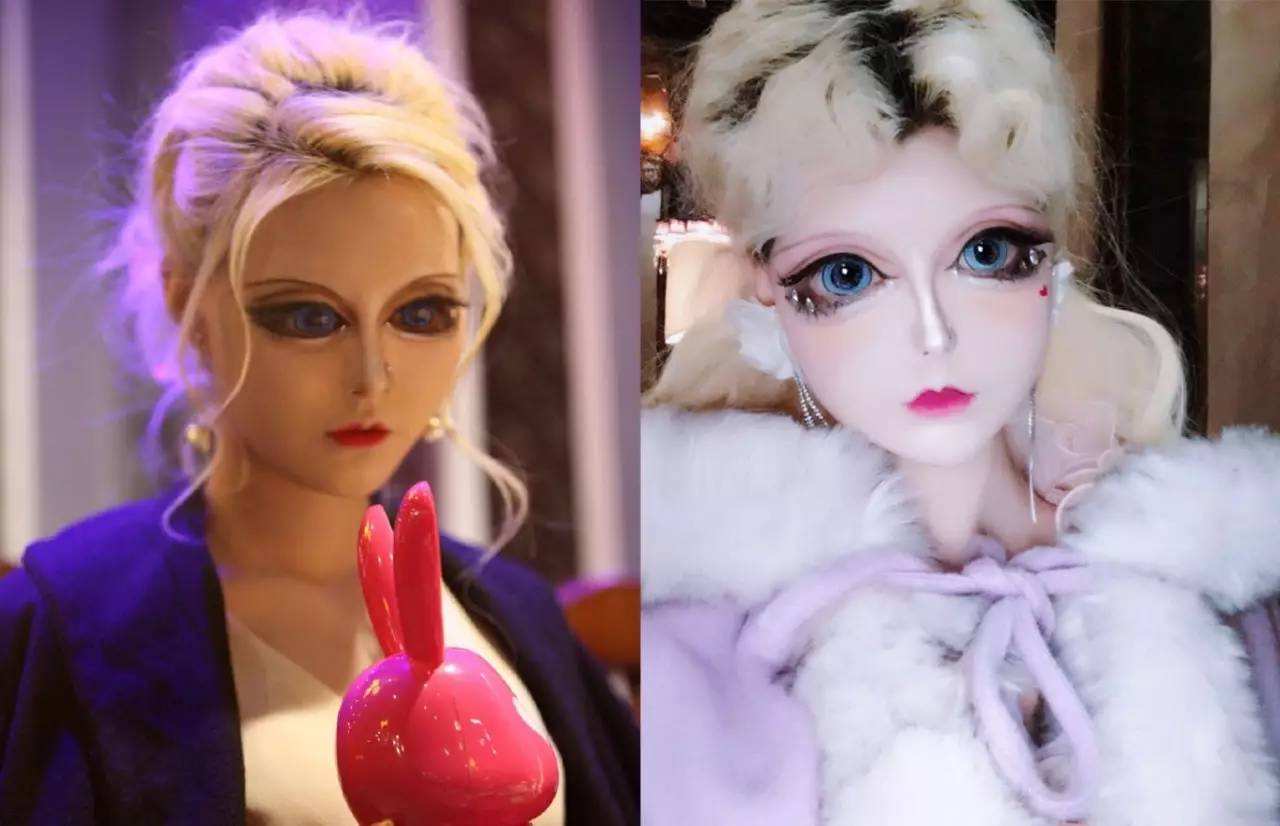 素颜的迪丽拉还是很美的,只是嘴巴有点奇怪