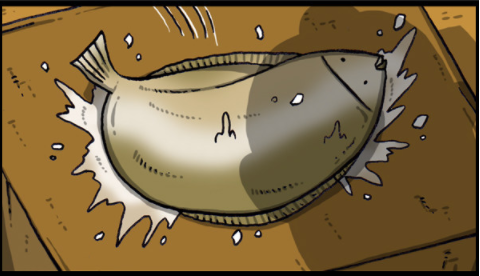 漫画家日记:人才,用棒球棍杀鱼?