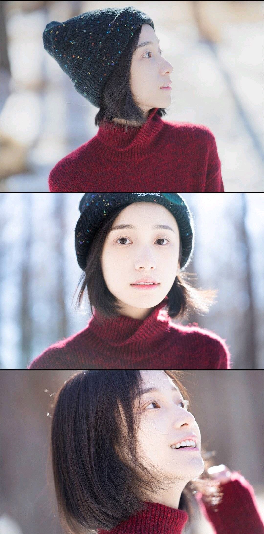 明玉小天使姜梓新素颜出镜,冬日份美照上新!