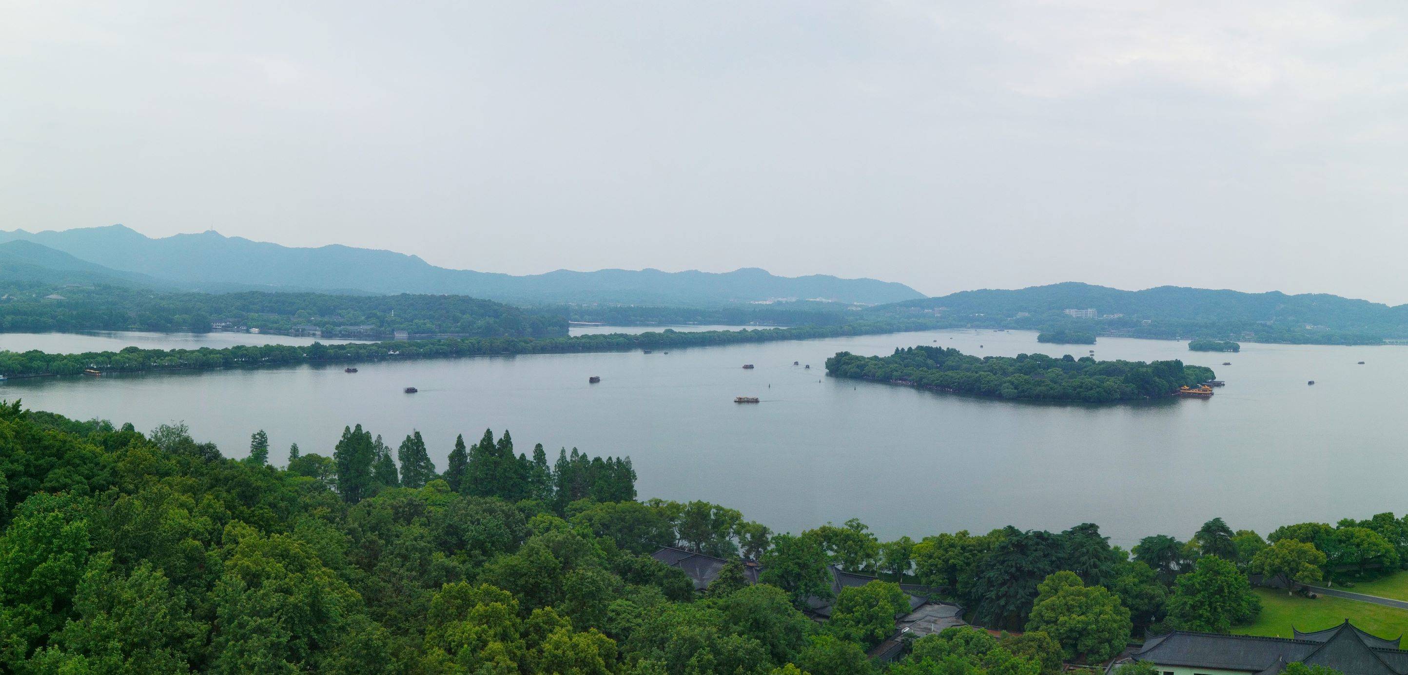 西湖半全景(雷峰塔顶处)