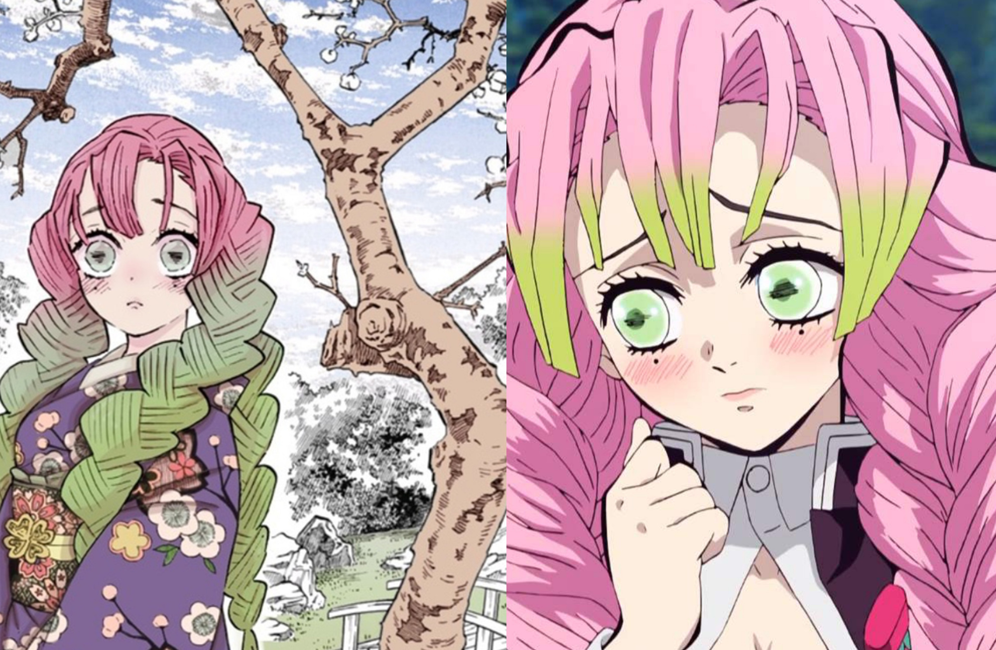 鬼灭之刃:颜担小时候形象,蝴蝶忍像男孩子,祢豆子从小美到大