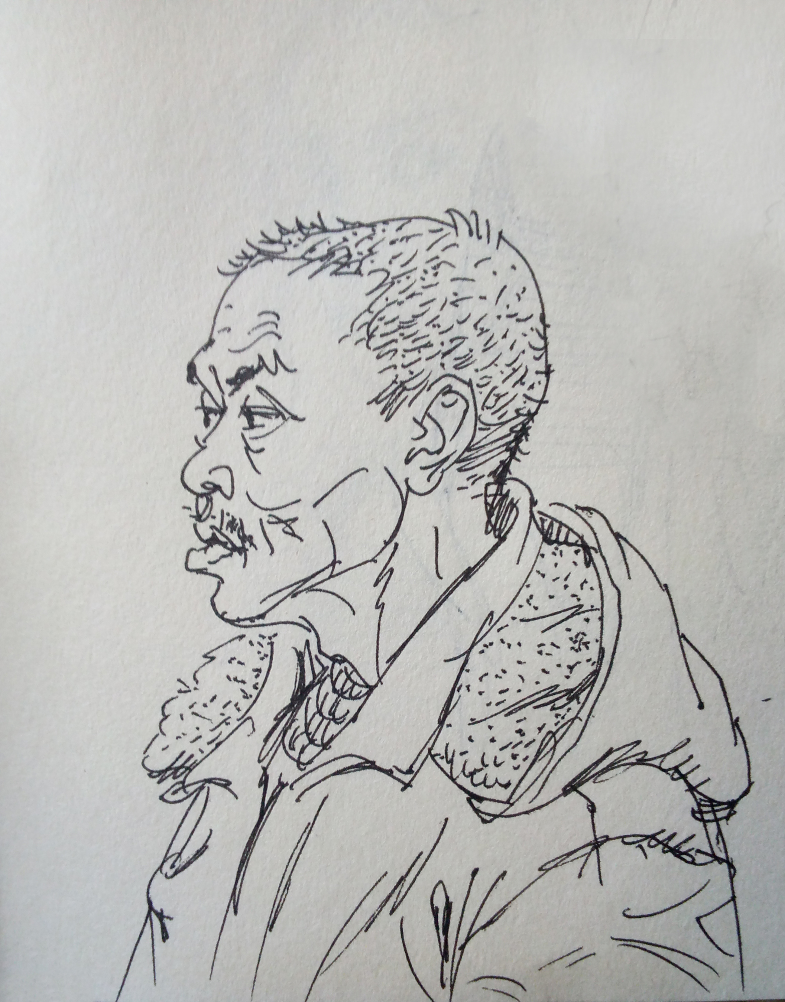 素描,速写,老人头像