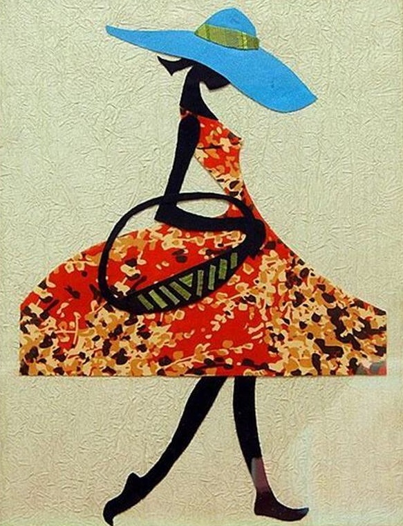 阳新布贴画,一朵来自于民间朴素的山茶花