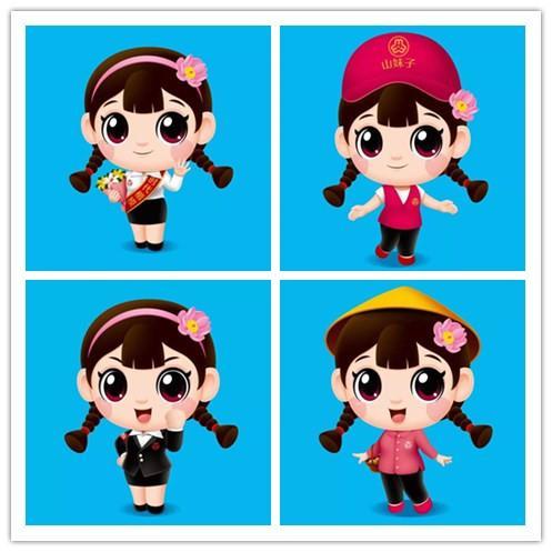 献礼"妇女节" 一起来欣赏磐安山妹子的卡通形象