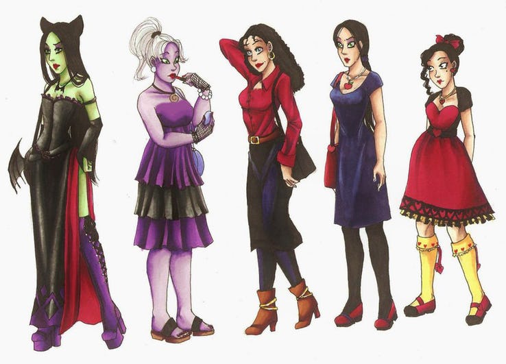 6,在她们还未变邪恶之前,从左至右:玛琳菲森,乌苏拉,女巫葛朵,邪恶