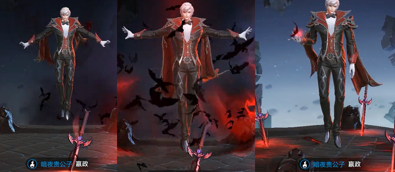 王者荣耀:嬴政暗夜贵公子,摇滚巨星一览,玩家:暗夜贵公子必买