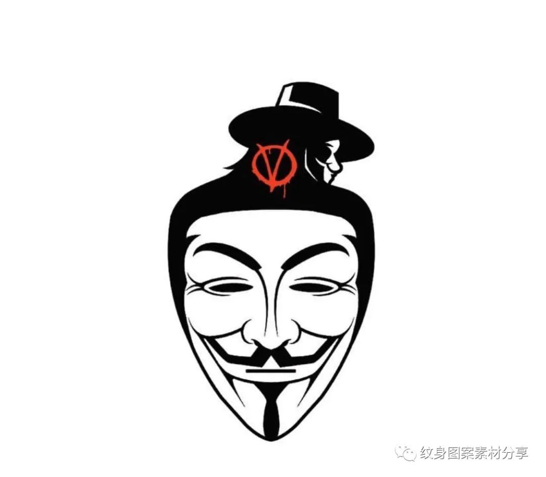 纹身图案素材分享 《v字仇杀队》纹身及手稿