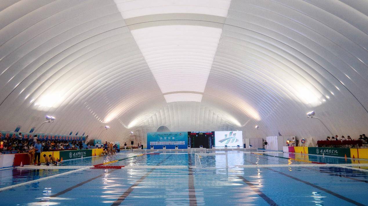 直击"二青会"气膜体育场馆:两周建成的水球项目馆狂吸睛