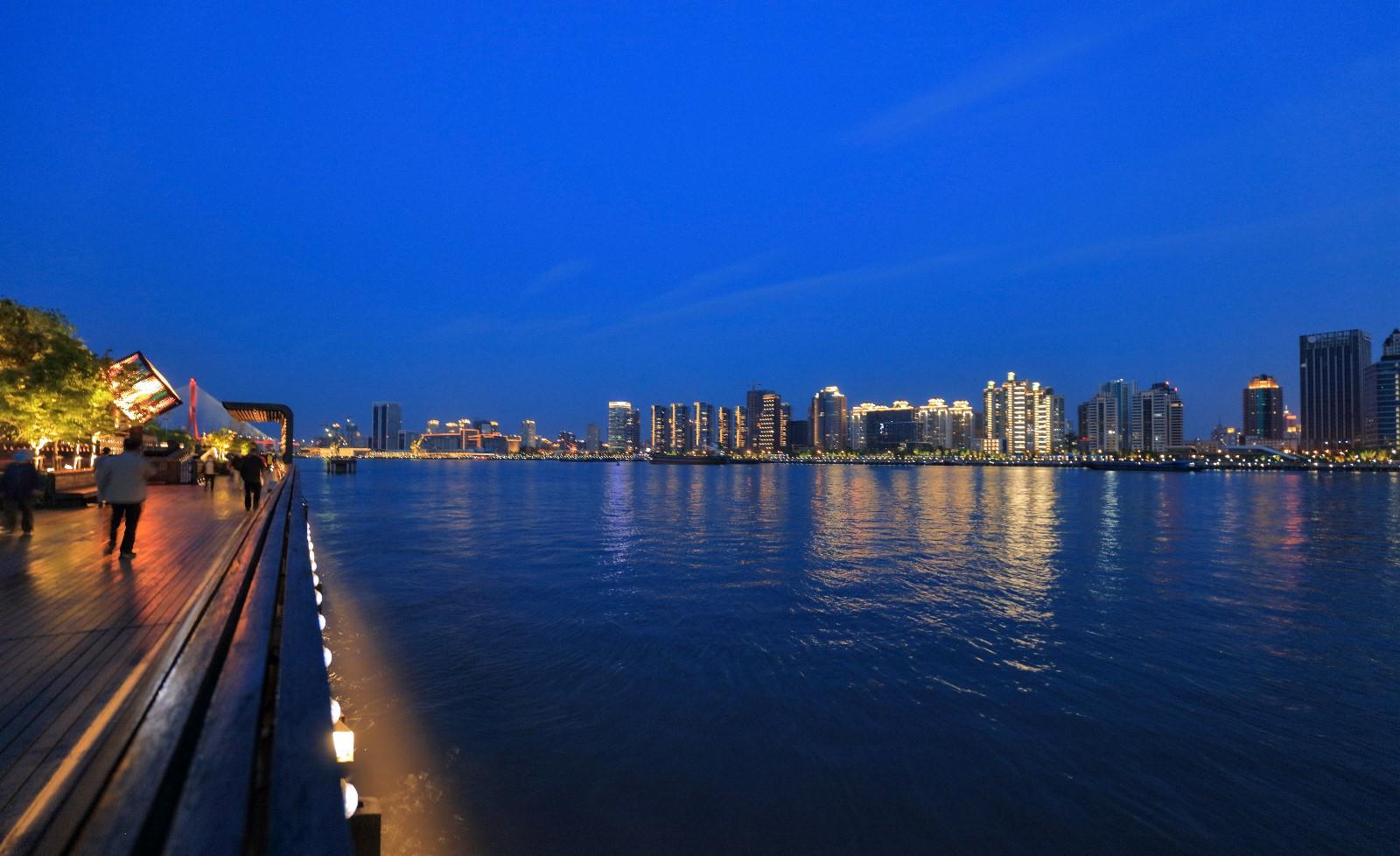 风光摄影:杨浦大桥之滨江夜景
