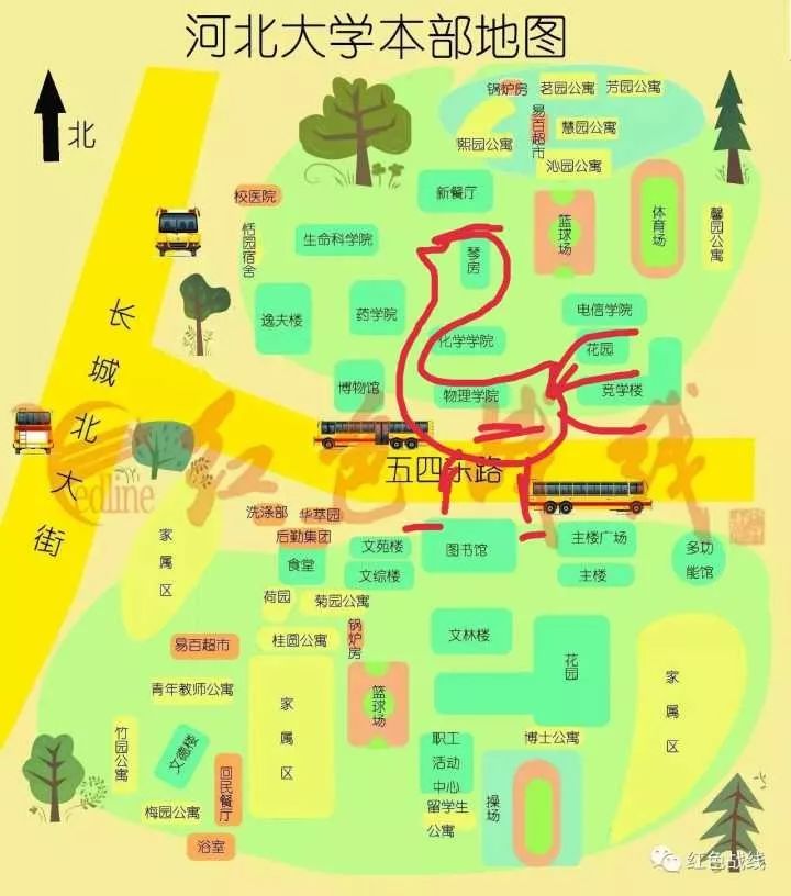 的时间 带上想带的人 在河大校园里走一走 再看看地图上画出来的图案