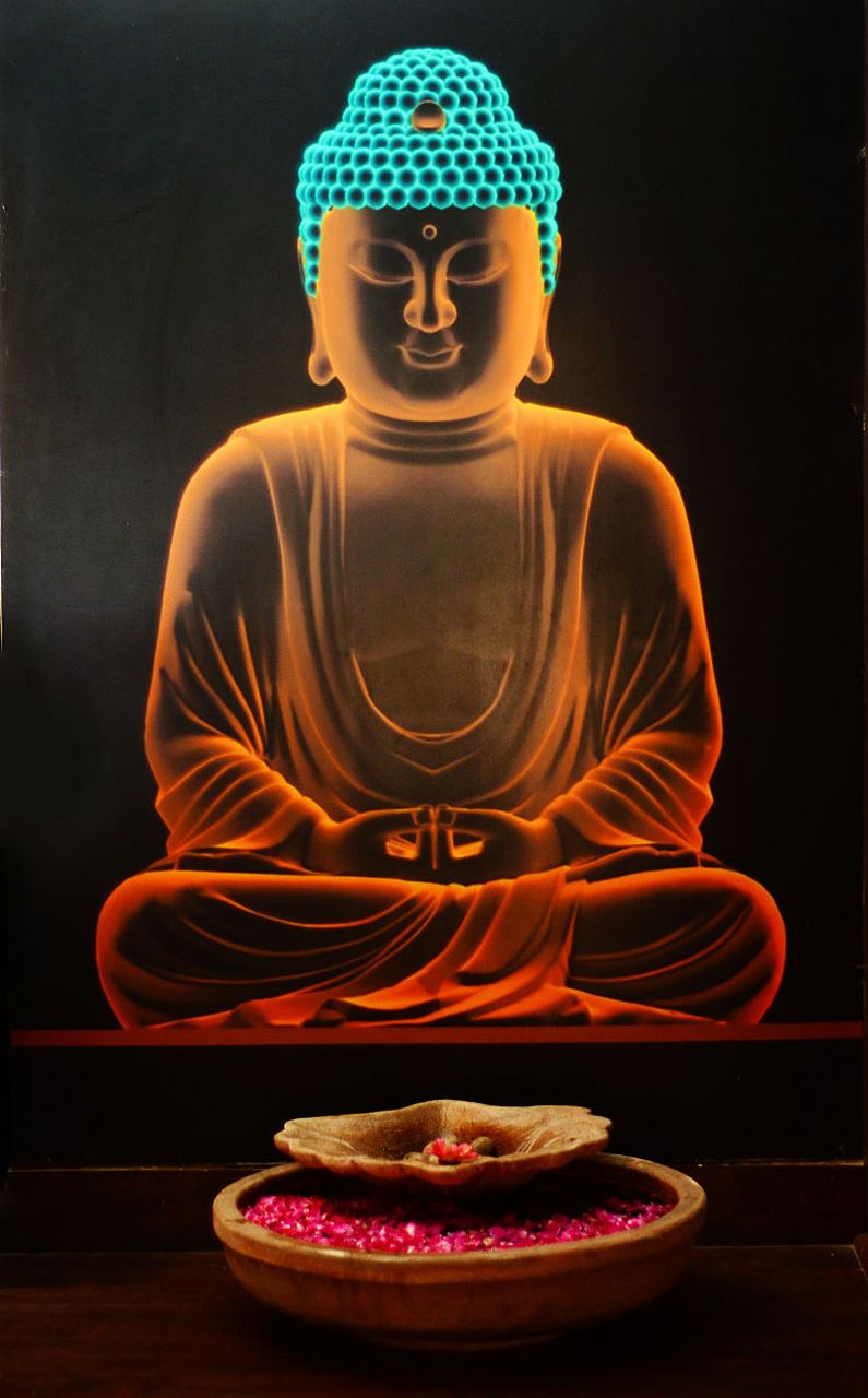 毗卢遮那佛的形象庄严,手持法轮,展现出超凡脱俗的境界.