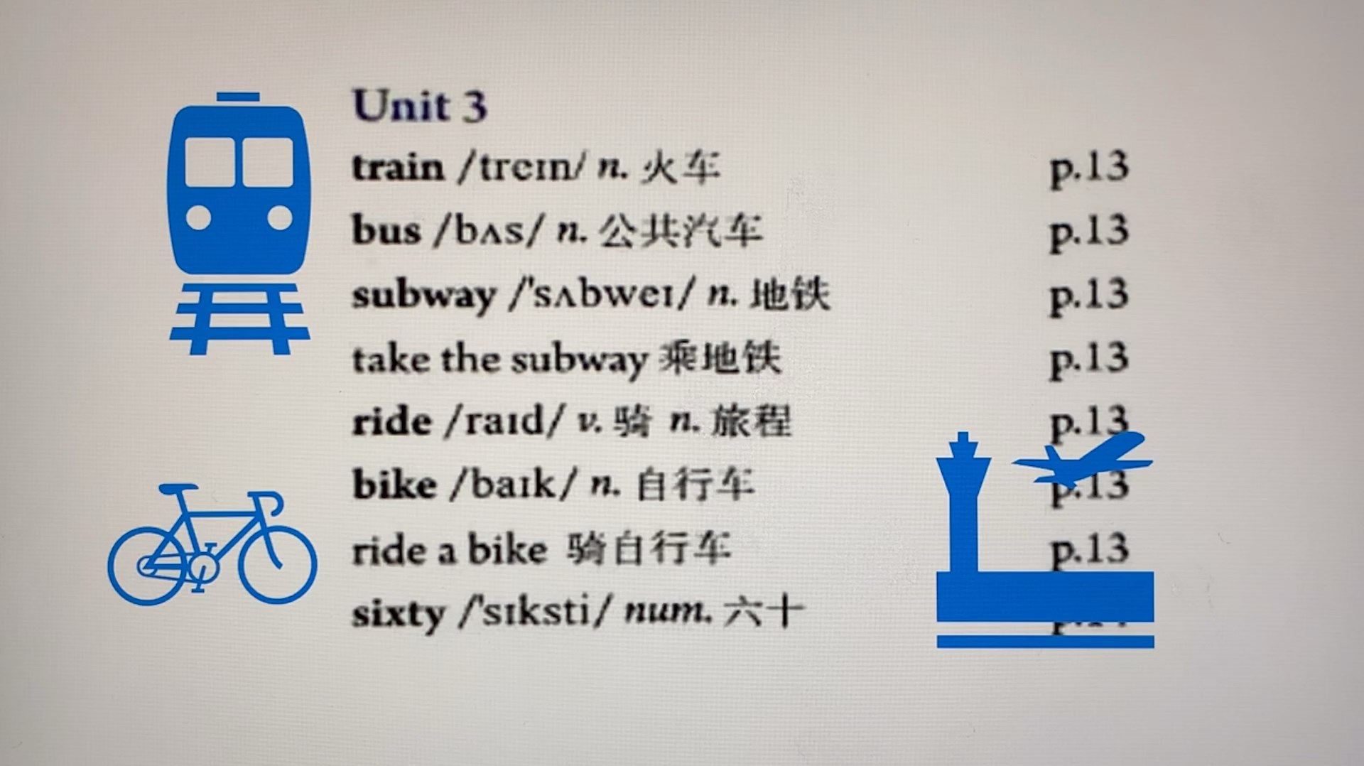 [图]初中英语单词诵读，七年级下册Unit 3