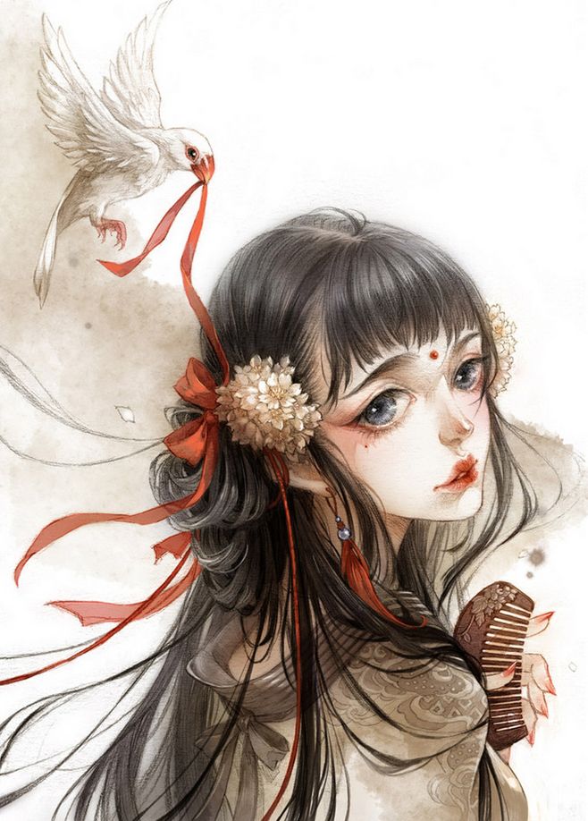 人物绘画,画师古戈力插画图集,超赞的