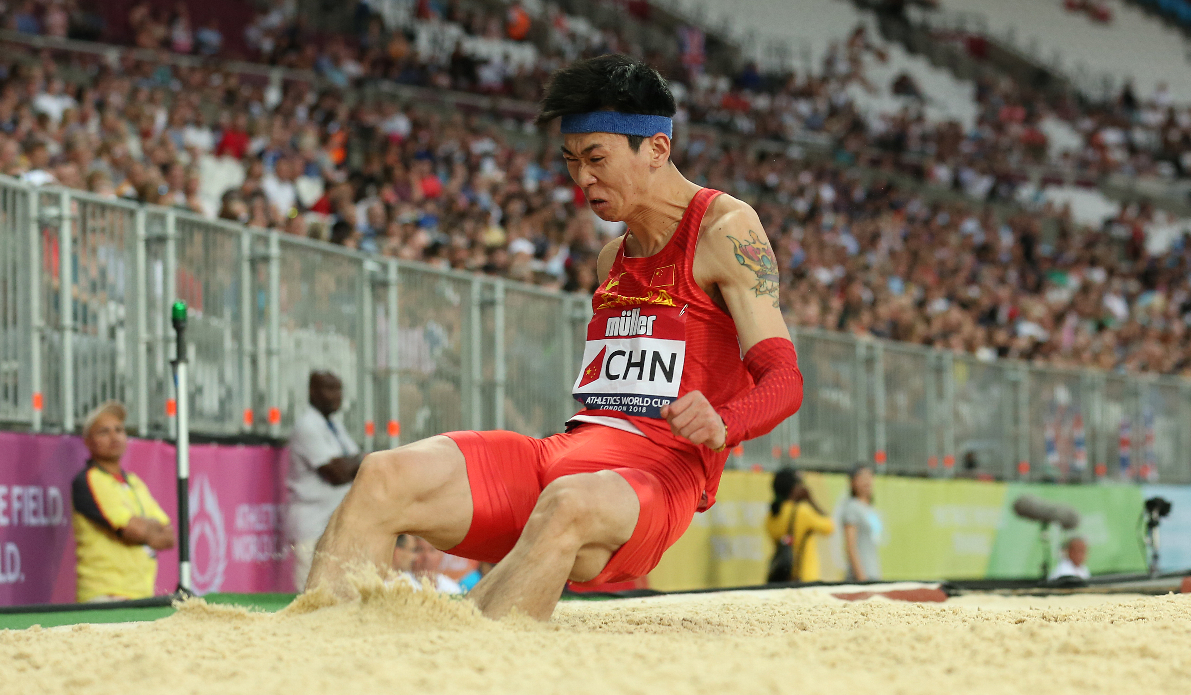 田径——伦敦世界杯:黄常洲获男子跳远第五名(4)