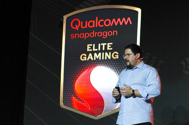 The president of Qualcomm, Cristiano Amon, talking about Qualcomm snapdragon Elite Gaming, at Xiaomi launch, during the Mobile World Congress, on February 24, 2019 in Barcelona, Spain. (Photo by Joan Cros/NurPhoto via Getty Images)