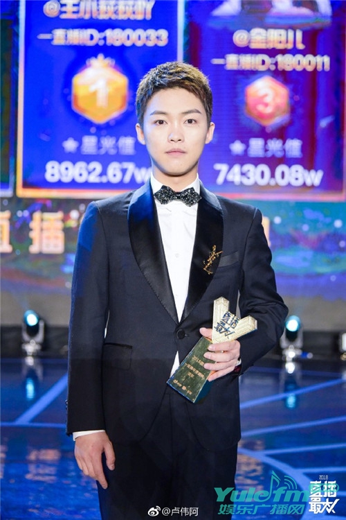 红人主播卢伟斩获一直播三项年度大奖