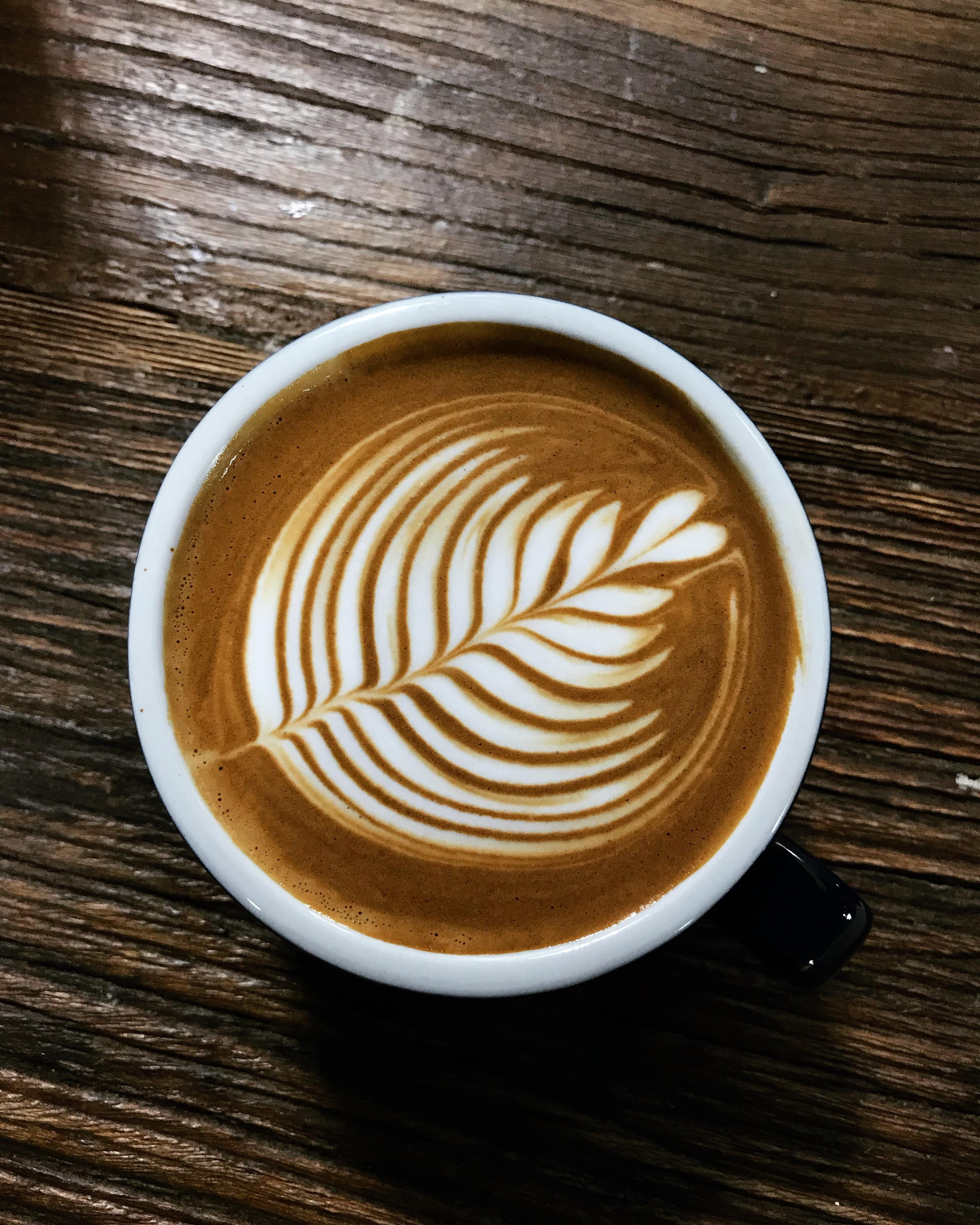 咖啡拉花最简单的图案图片