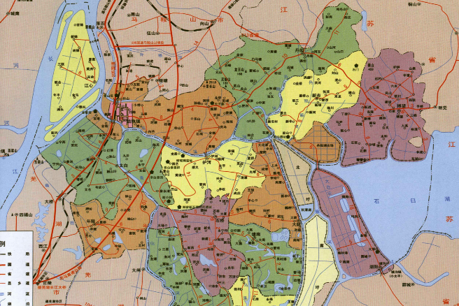 从地图上可以看到,当涂左江右湖,扼守水陆通道,战略位置实在太重要