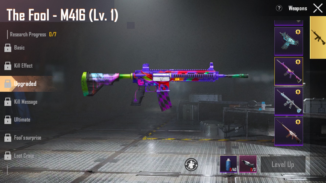 刺激战场日韩服m4愚人小丑特效枪