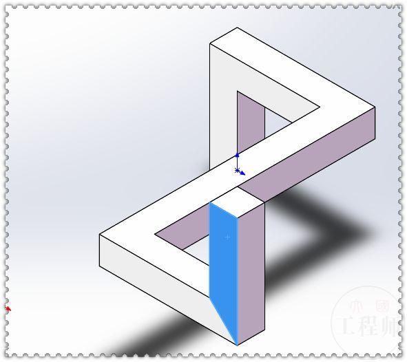 3d建模,用sw画一个不可能存在的图形,类似的图形纯属视觉游戏