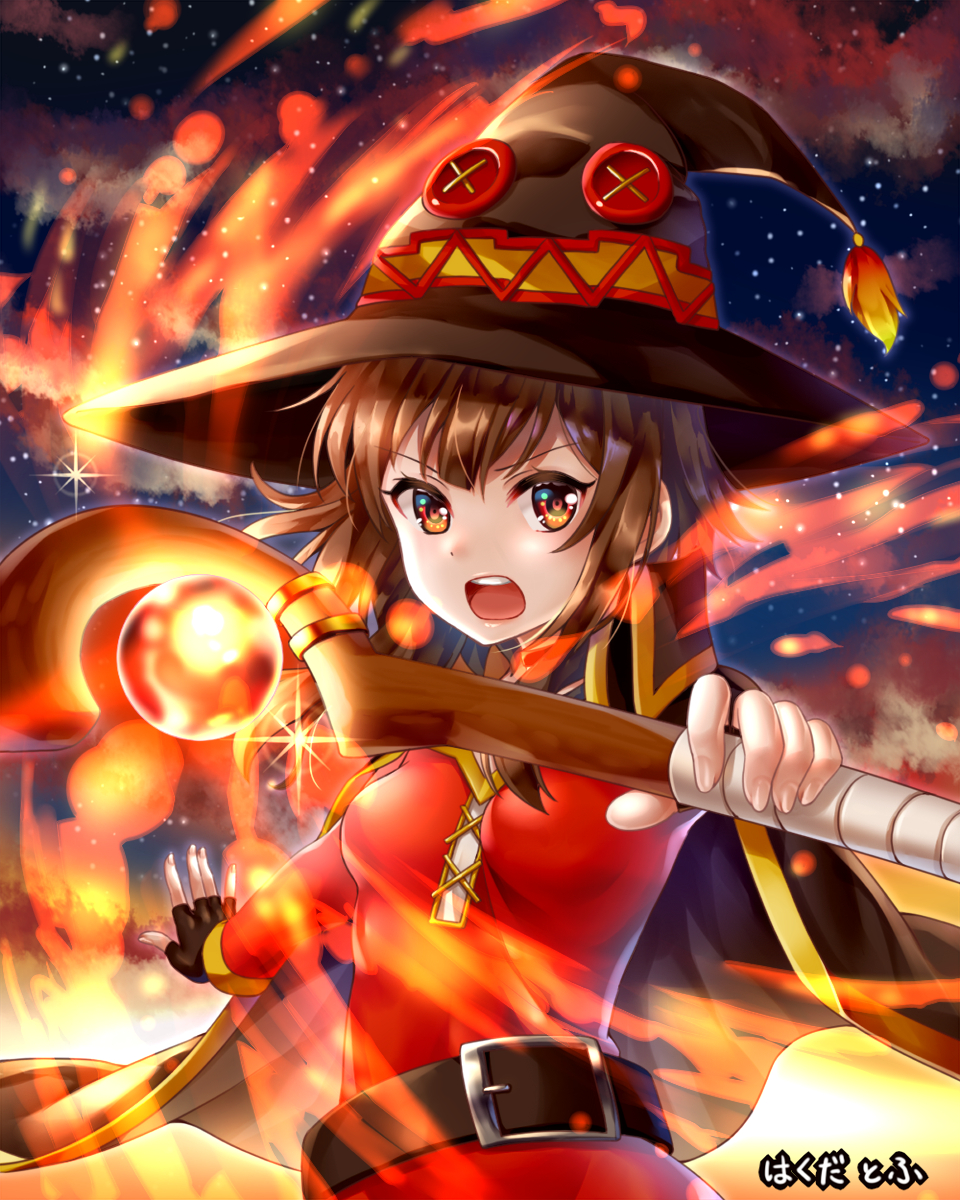 爆裂魔法师惠惠插画分享,可爱萝莉,为美好的世界献上祝福