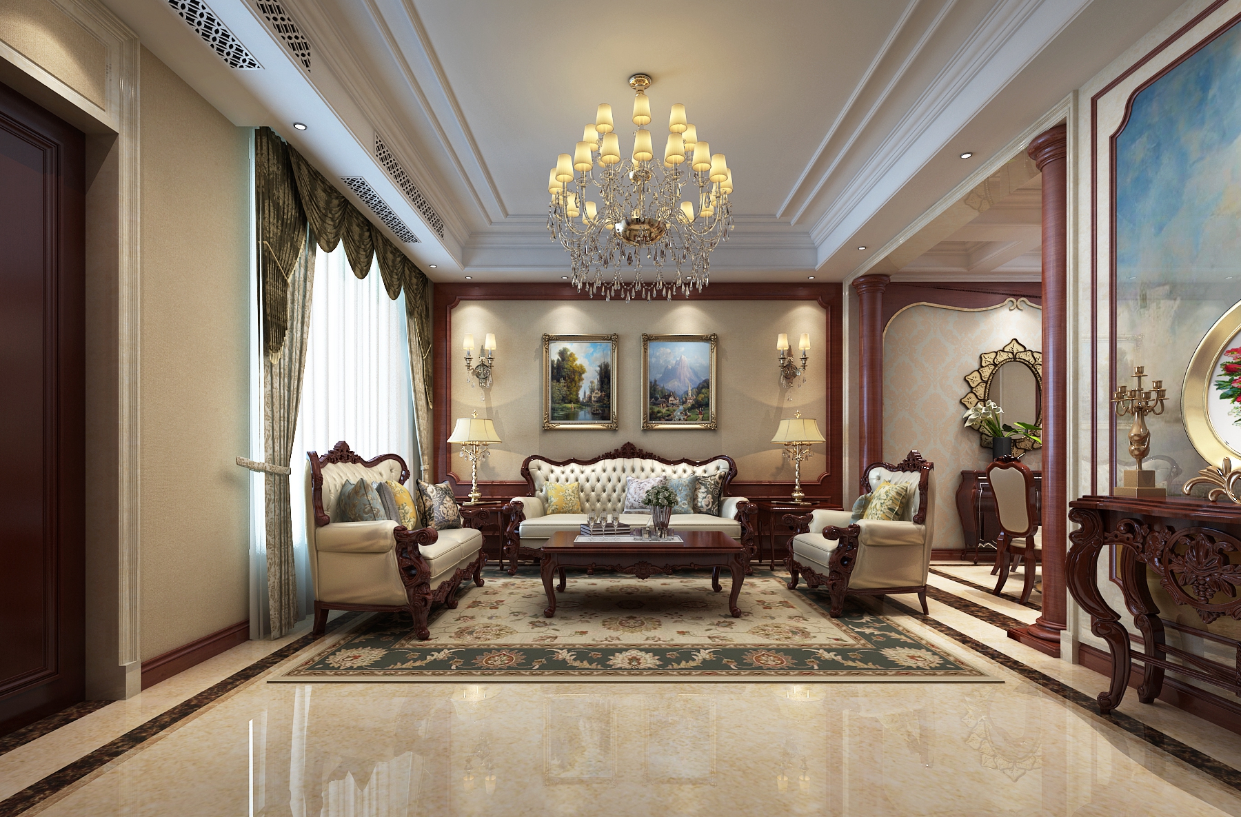 300平米,半包,欧式风格的房子如何装修?-新华御湖庄园别墅装修