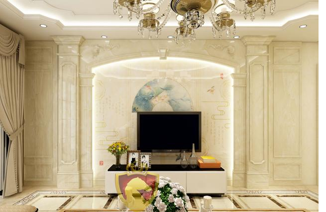 欧式石材背景墙,让你的家奢华起来