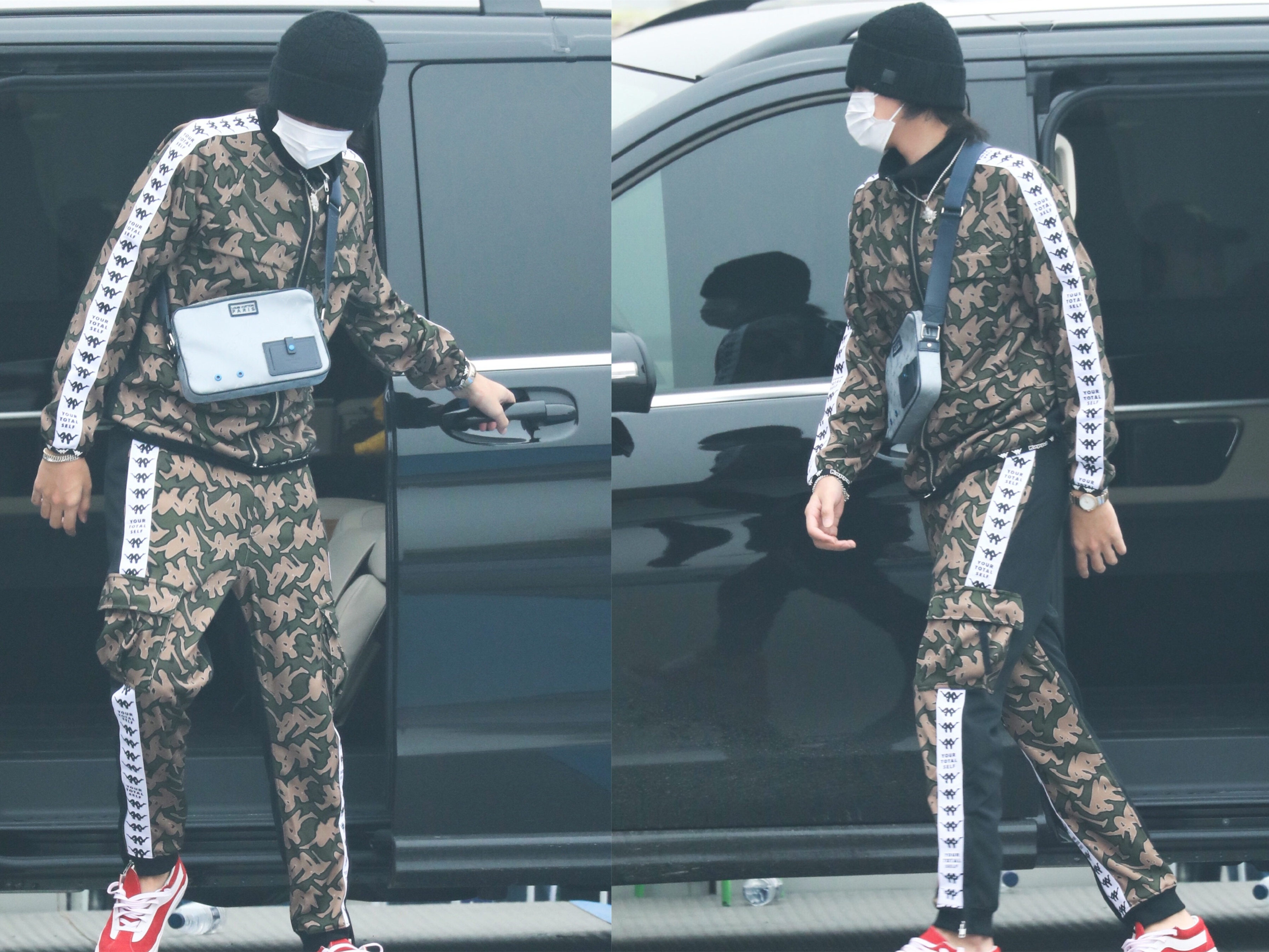 吴亦凡运动裤"中毒",迷彩色换宝蓝色,嘻哈男孩就该这么穿!