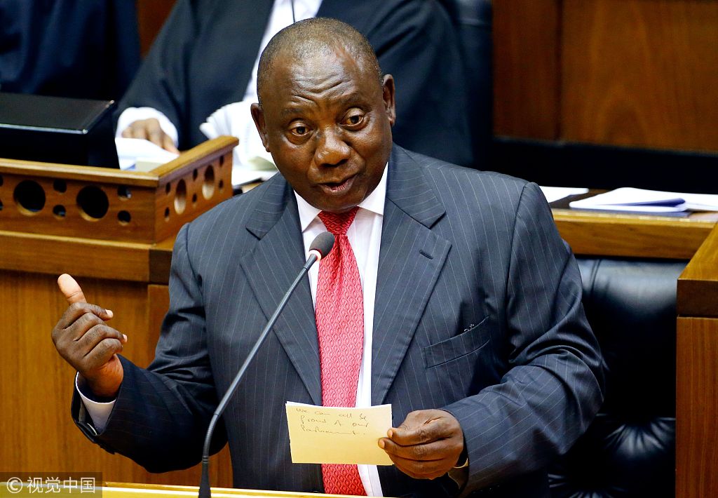 西里尔·拉马福萨今日宣誓就职 成南非新总统