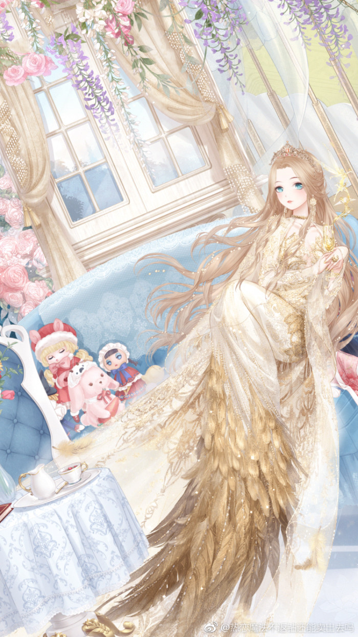 一组画风梦幻华美的人物插画作品,色彩场景融合到位颇具美感!