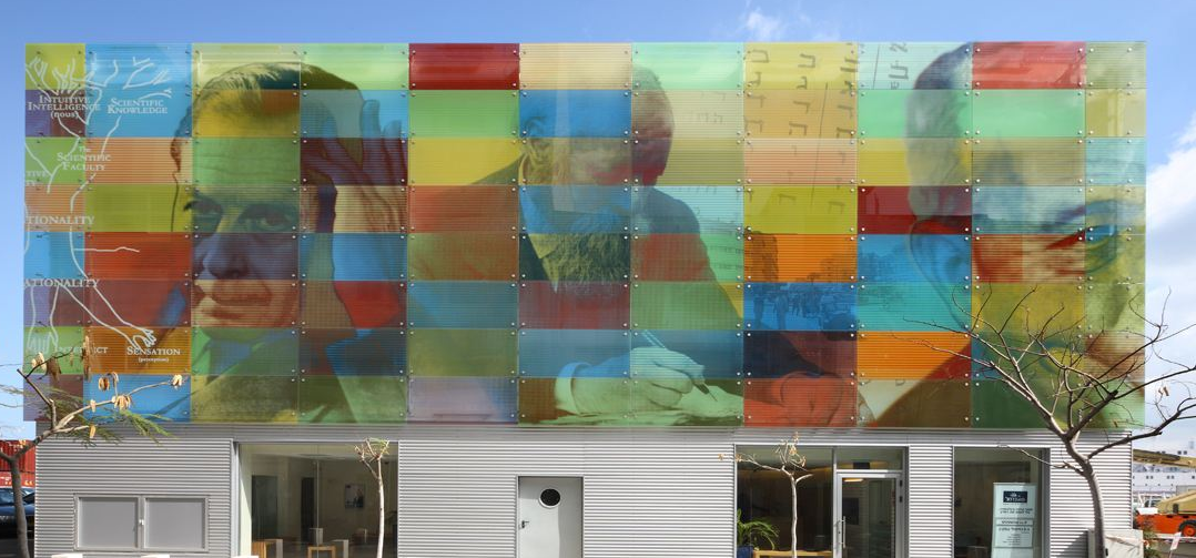 彩釉玻璃缤纷的城市色彩装点