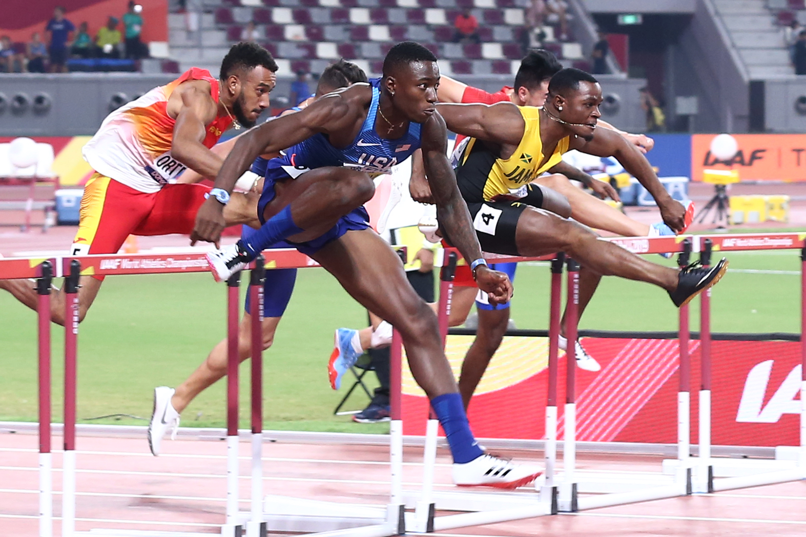 多哈田径世锦赛:美国选手霍洛韦夺冠男子110米栏