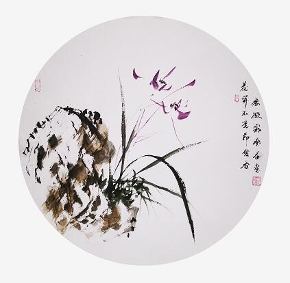 东方金典签约书画家张艺群标杆性藏品:《梅兰竹菊》