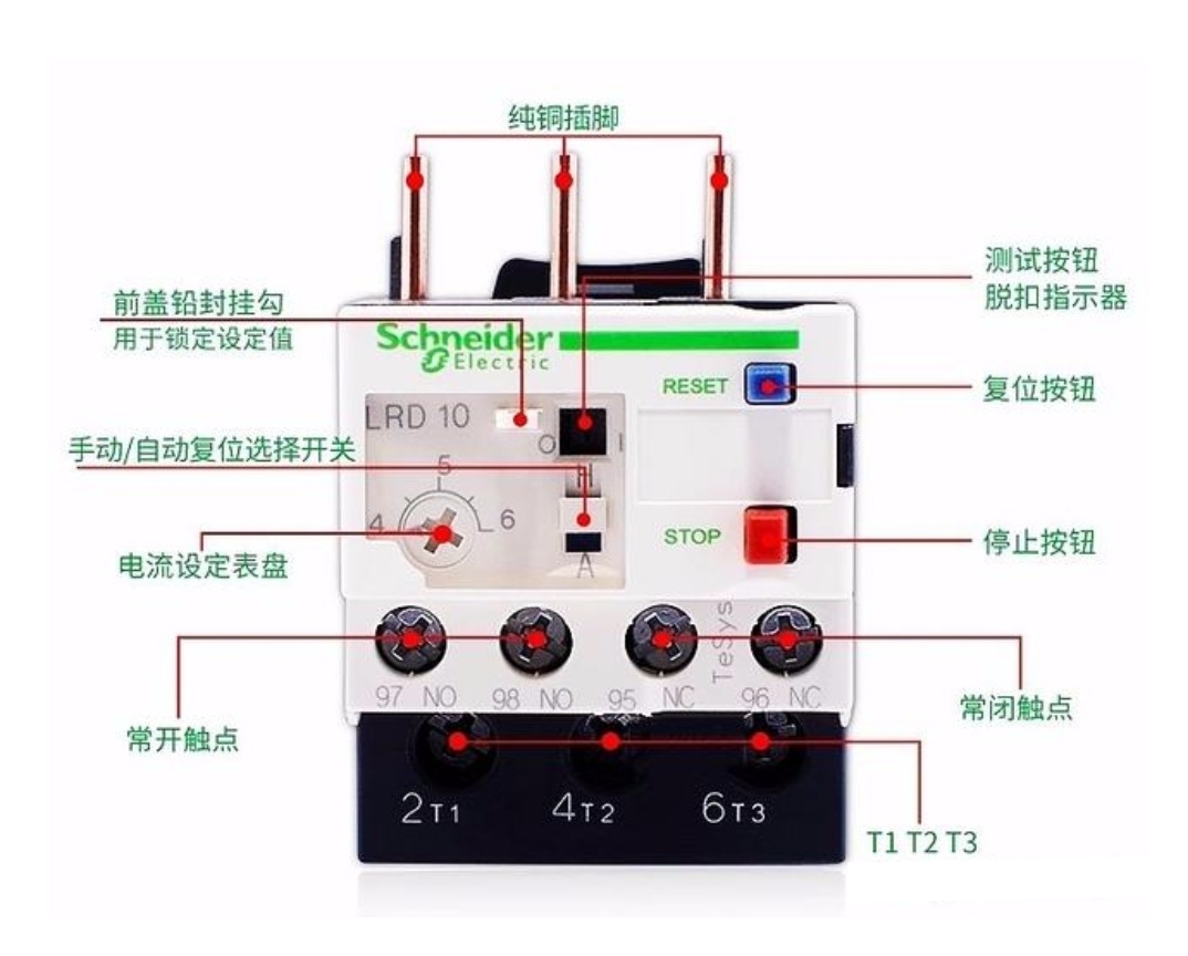自动复位表示过一段时间后,继电器自动复位,常闭点自动恢复为常闭点