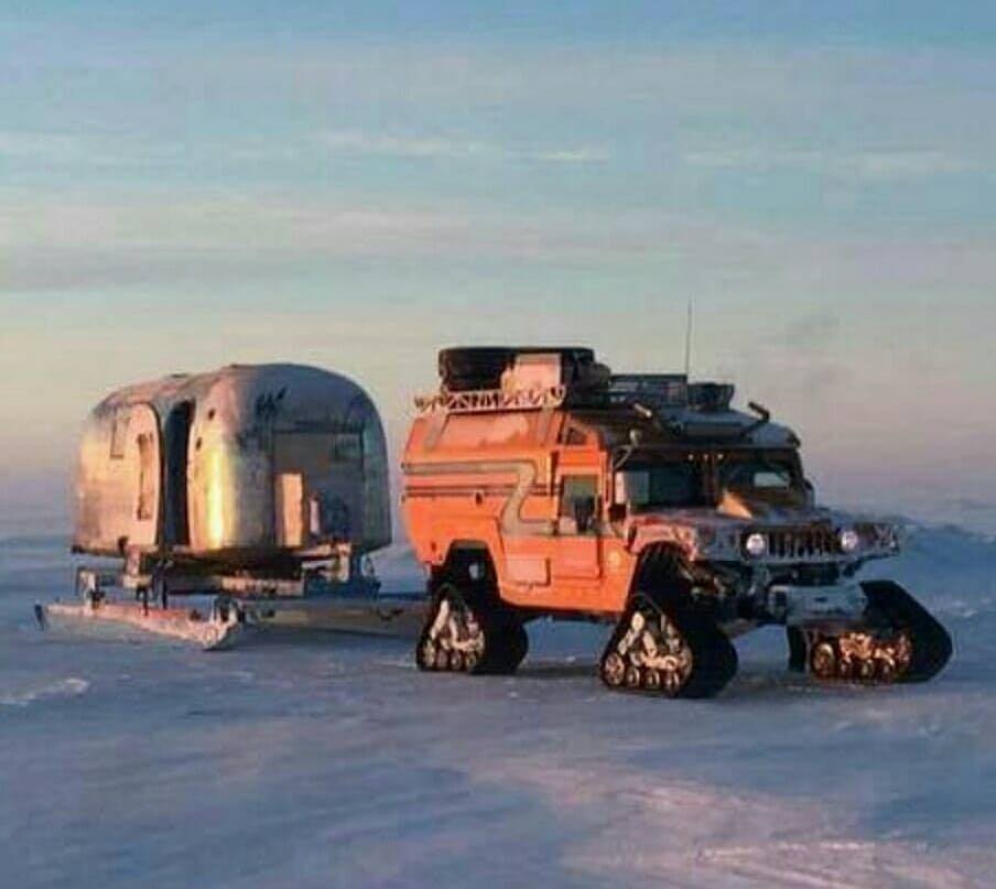 最酷改装履带轮悍马h1房车