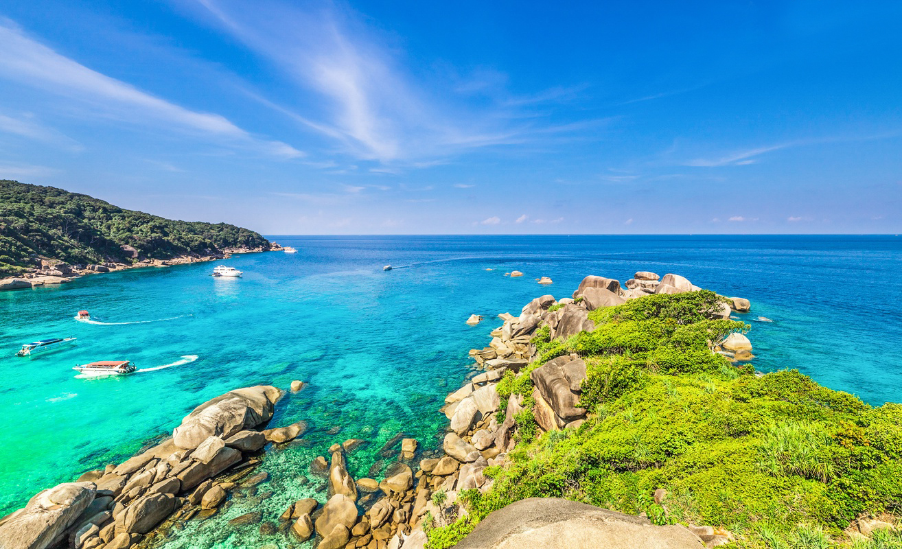 景色风光,斯米兰岛的蓝天青海