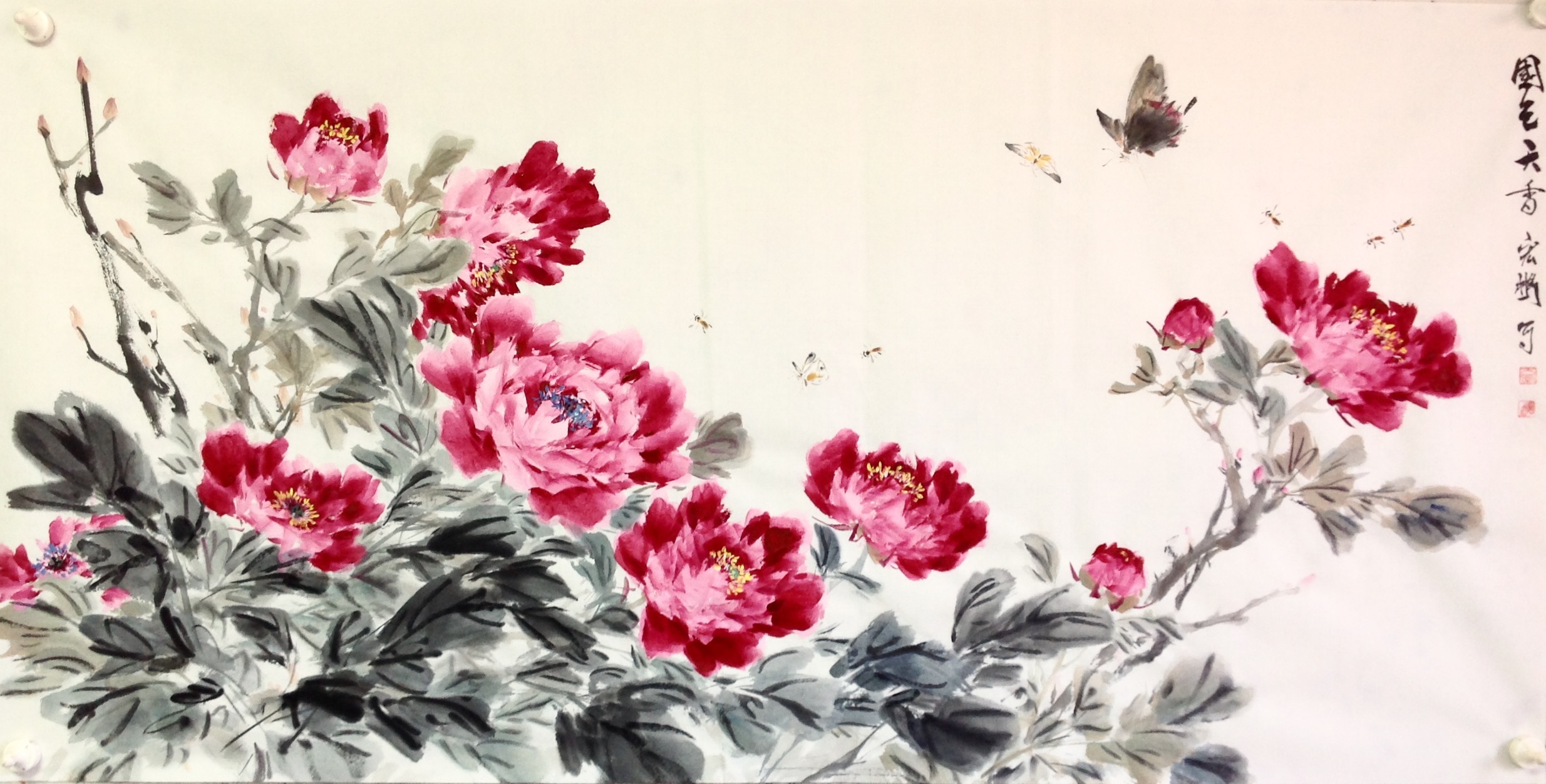 满宏鹏的王雪涛风格写意牡丹