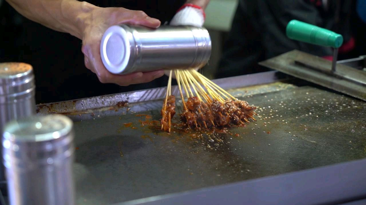 串烤鱿鱼片,香脆可人