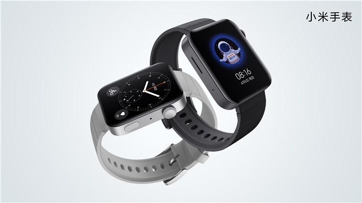 小米手表官方图赏:黑银两色,百款表盘,两天续航