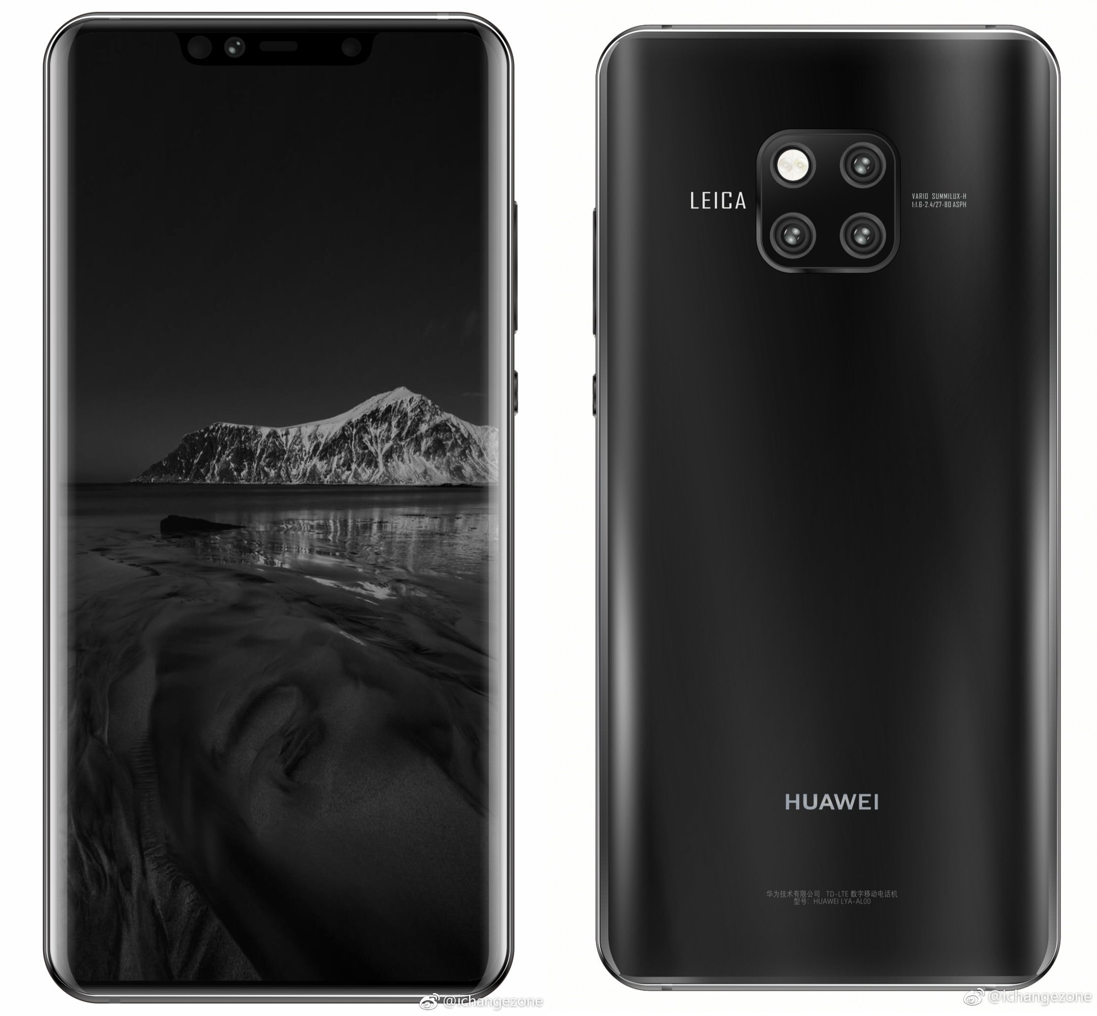 华为mate20系列机身背面采用了黄光蚀刻工艺,使背面看起来有纹理也有