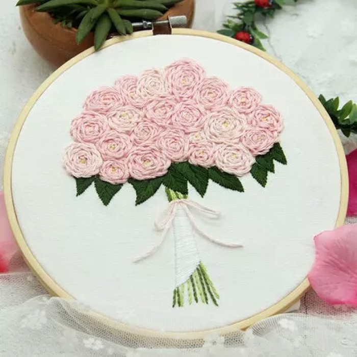 66款玫瑰刺绣图,无私分享,简单又好玩的两种玫瑰绣法,一看就会