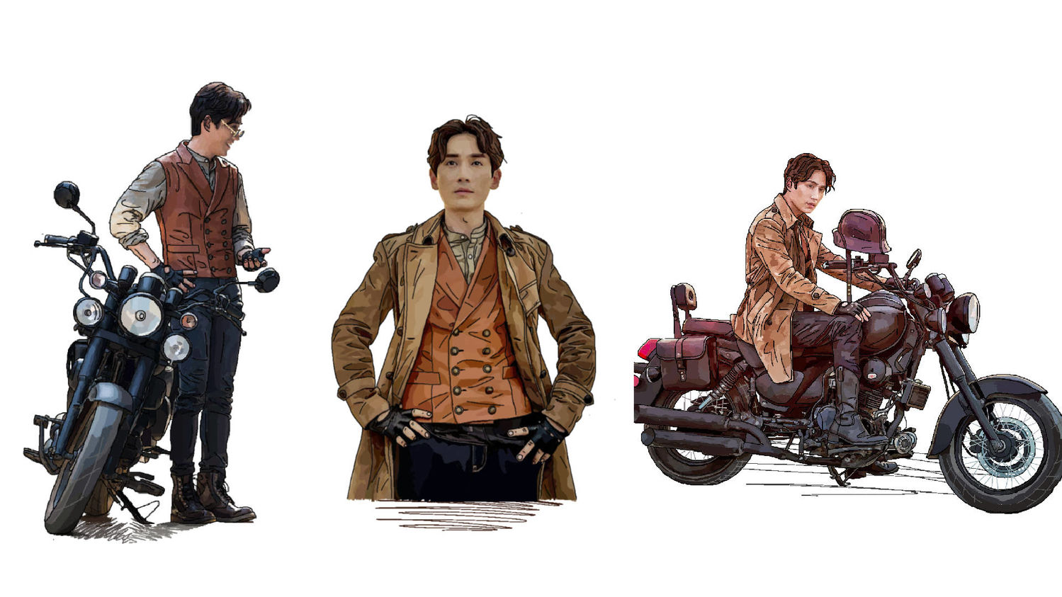 饭绘罗浮生角色照 戴墨镜骑机车风流倜傥我生哥