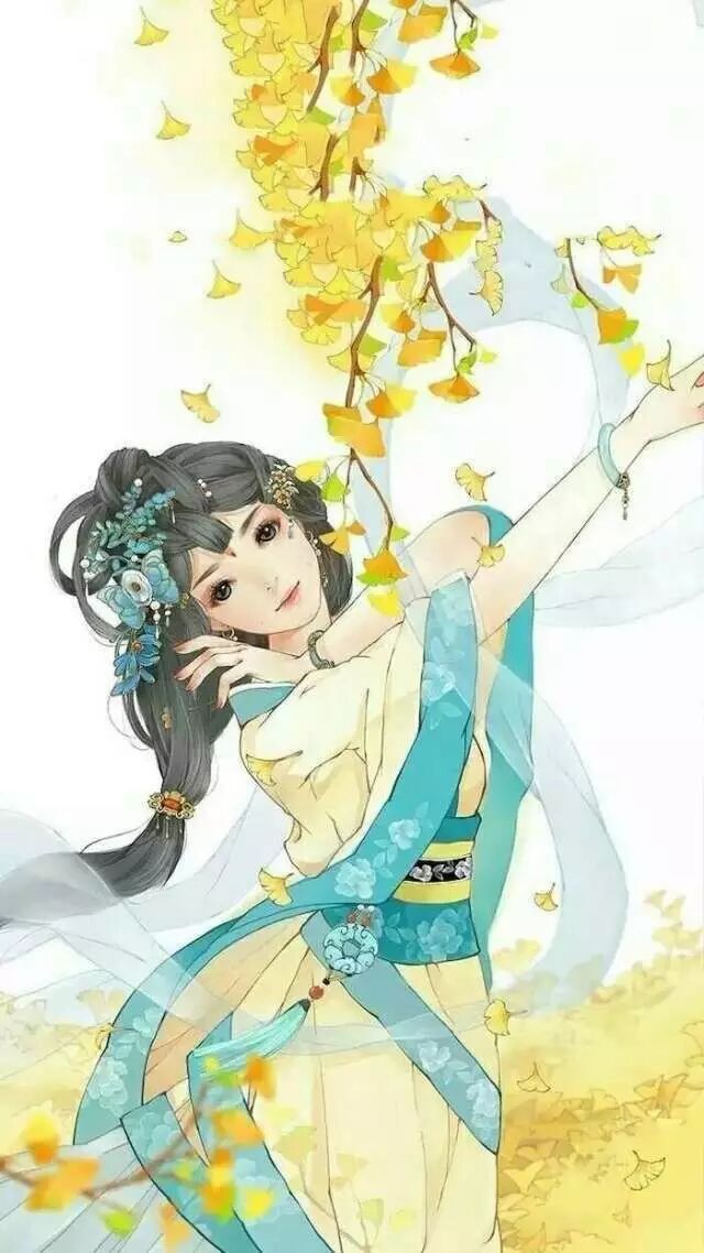 古风二次元唯美壁纸,谁能知,花落一刻断肠音!