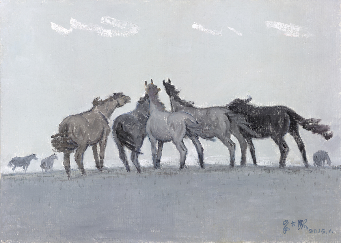 妥木斯《年轮》布面油画 65.1×180cm