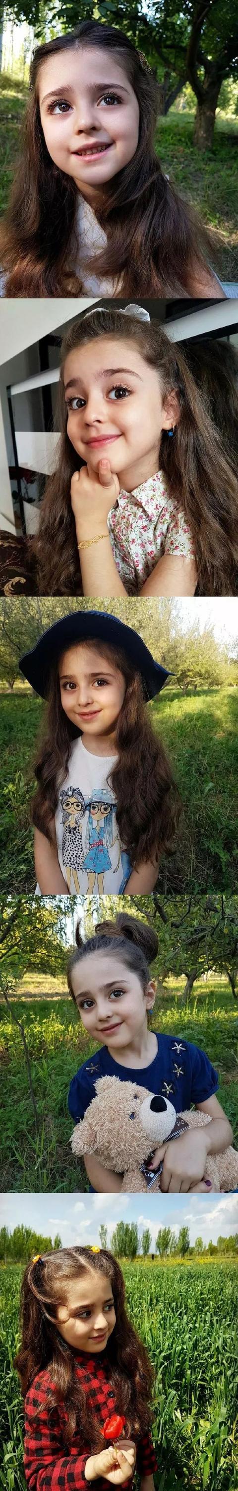 被称为全球最美!8岁伊朗人气小女孩,父亲辞职为她保镖